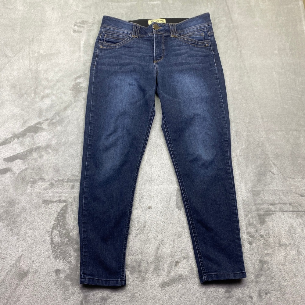Democracy Ab Technology Dark Wash Skinny Jeans Blue Denim Size 8 Fits 31" Grunge